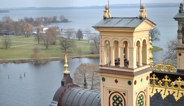 Blick vom Dach des Schweriner Schlosses auf den Schweriner See