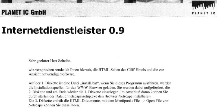 Versand von HTML-Seiten per Diskette